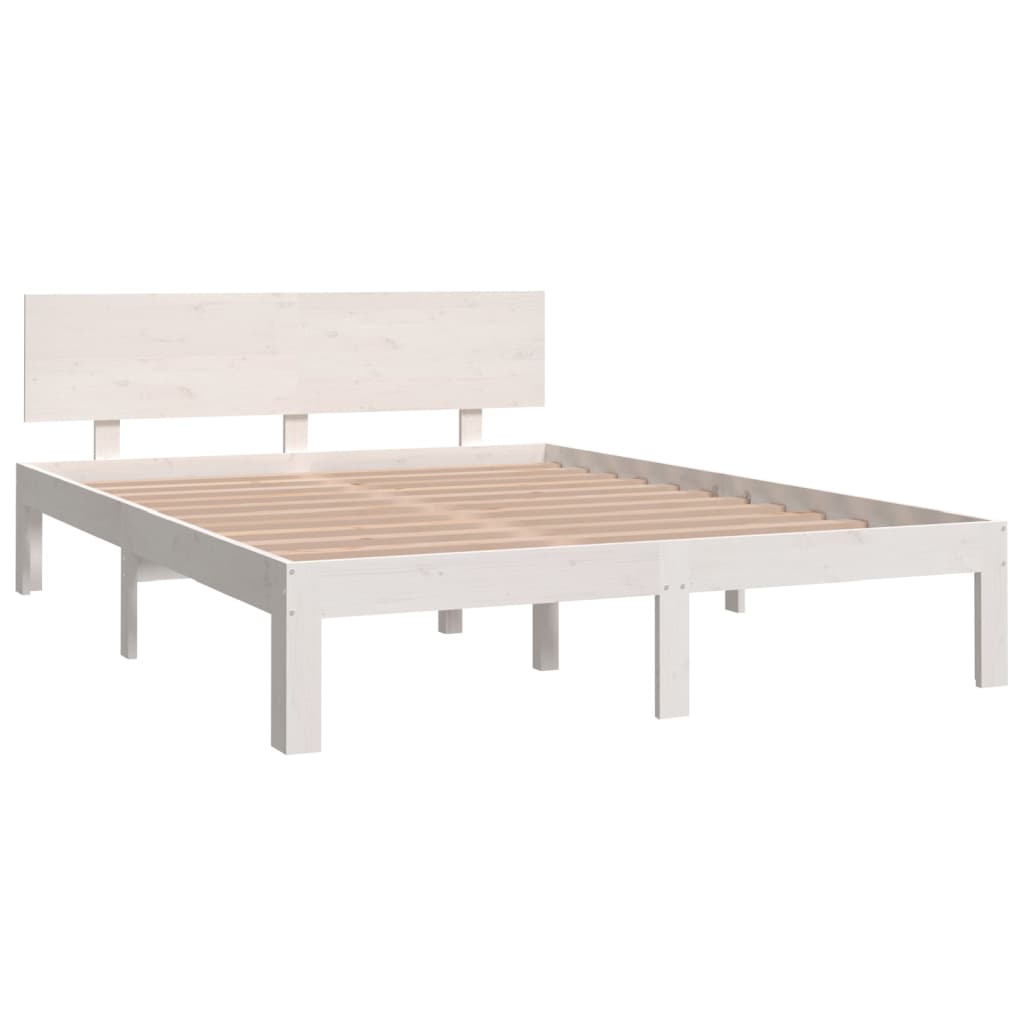 Sengeramme hvit heltre 150x200 cm King Size