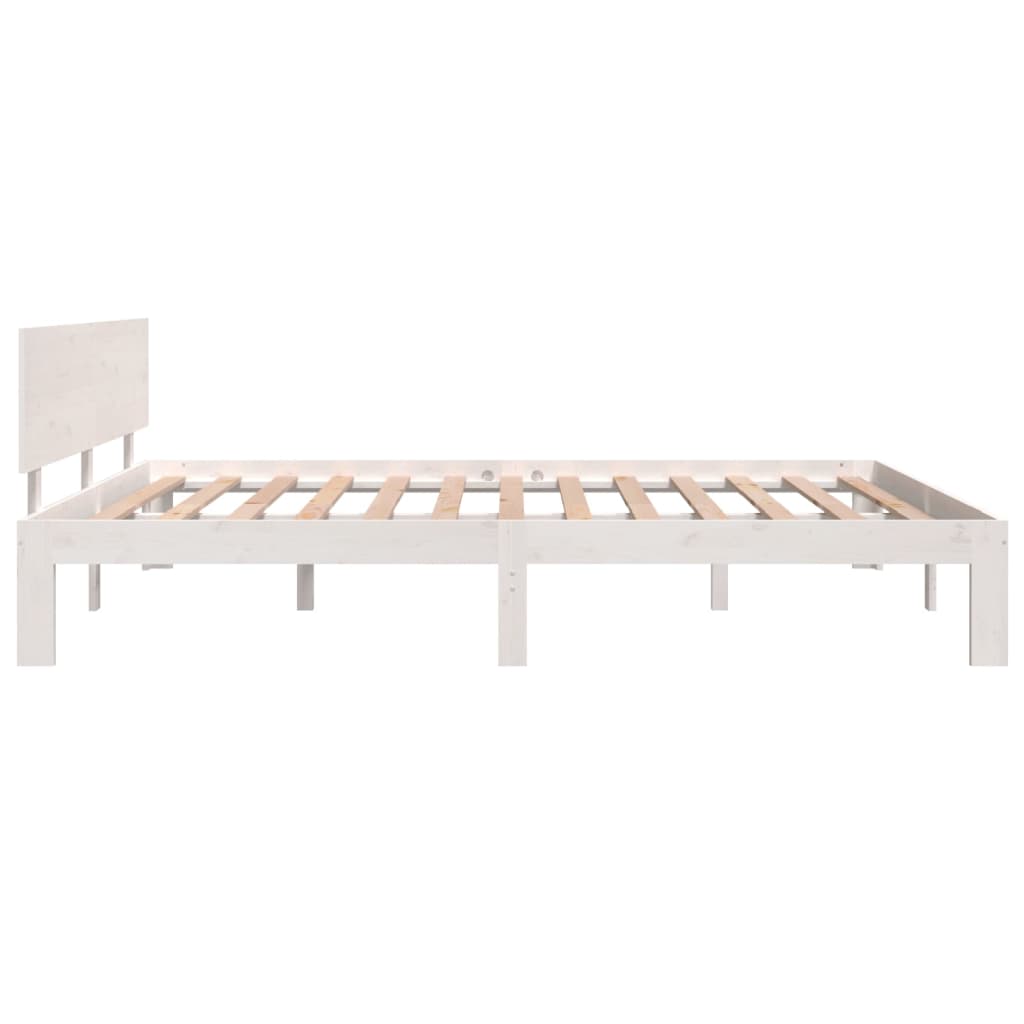 Sengeramme hvit heltre furu 160x200 cm
