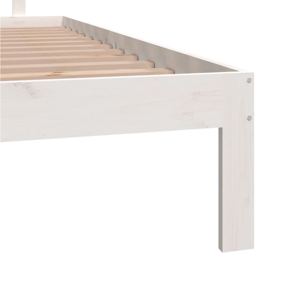 Sengeramme hvit heltre furu 160x200 cm