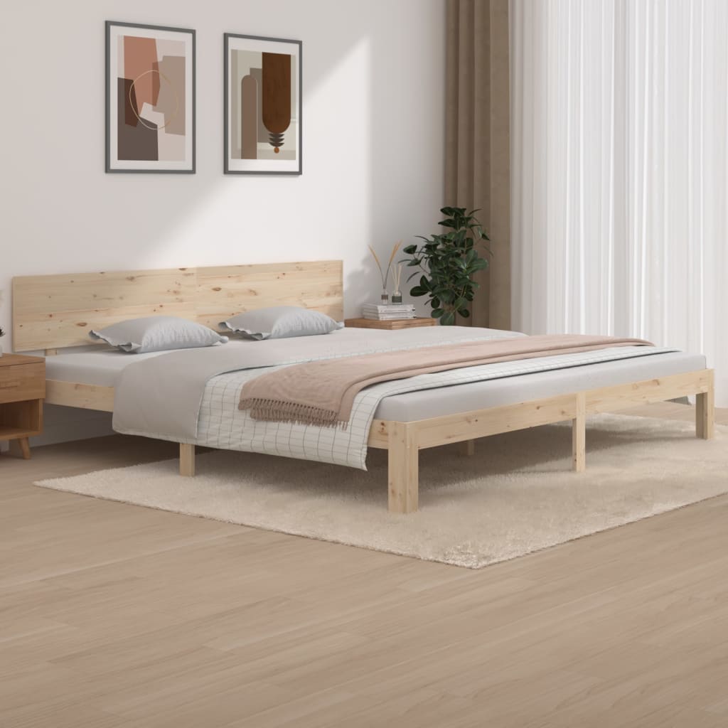 Sengeramme heltre furu 200x200 cm