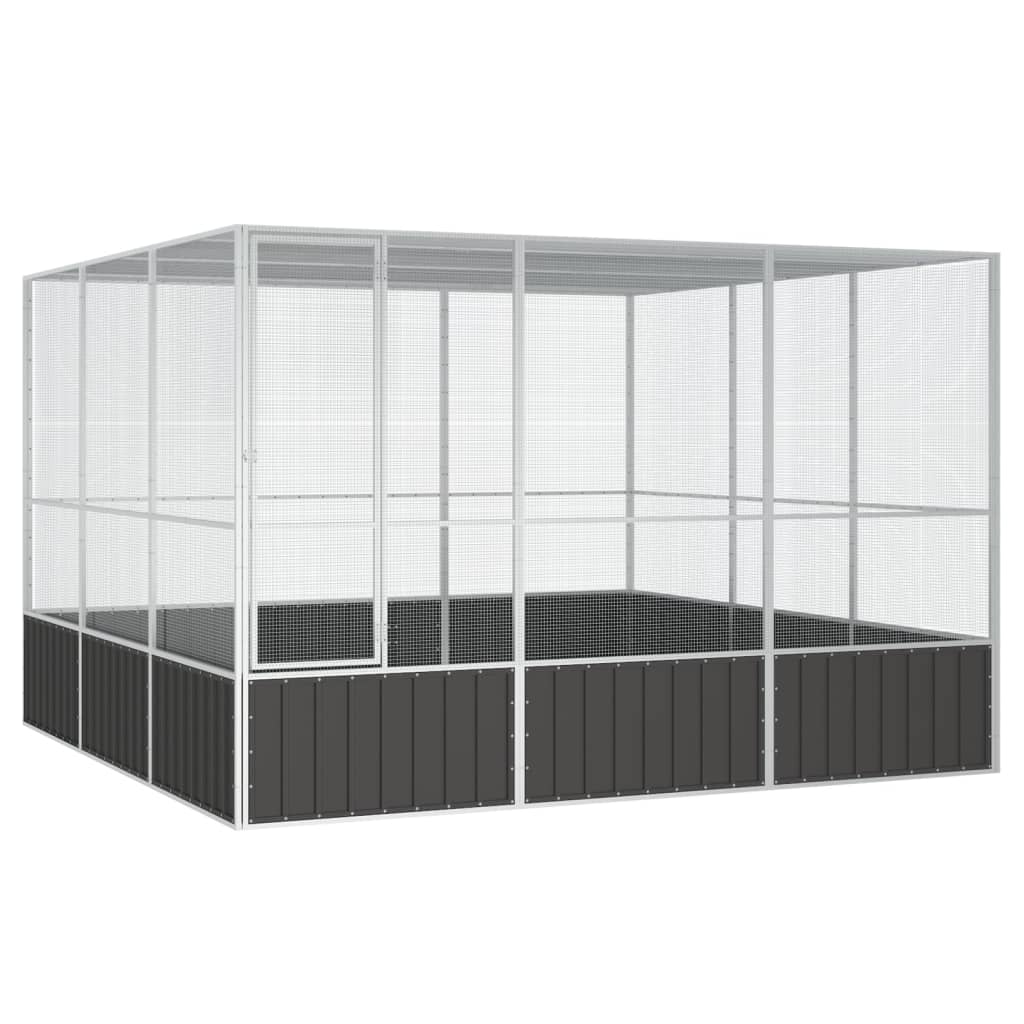 Fuglebur antrasitt 302,5x324,5x211,5 cm galvanisert stål