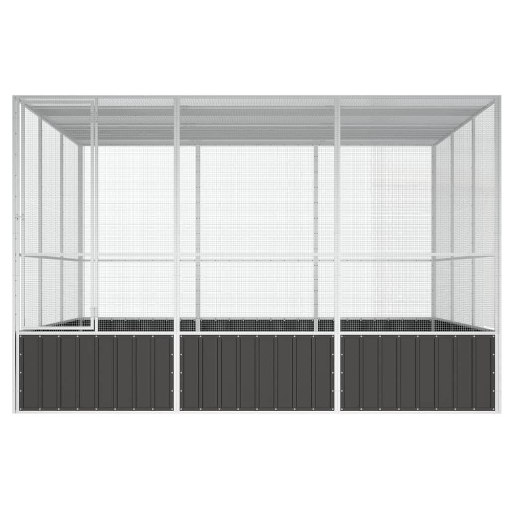 Fuglebur antrasitt 302,5x324,5x211,5 cm galvanisert stål