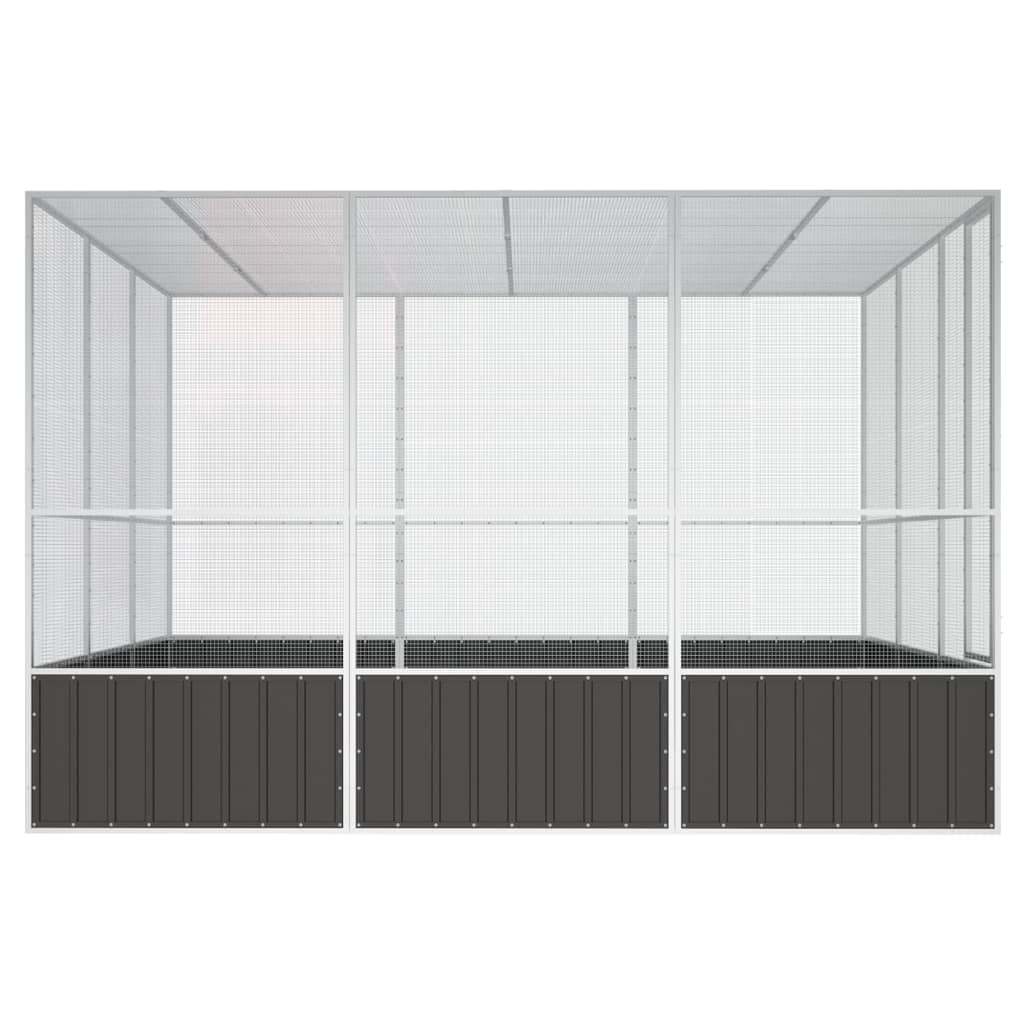 Fuglebur antrasitt 302,5x324,5x211,5 cm galvanisert stål