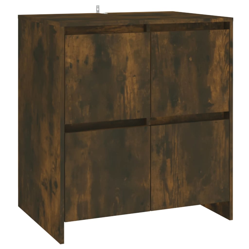 Skjenker 2 stk røkt eik 70x41x75 cm konstruert tre
