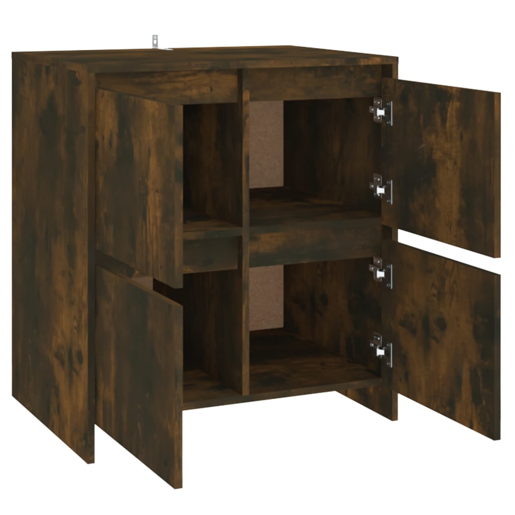 Skjenker 2 stk røkt eik 70x41x75 cm konstruert tre