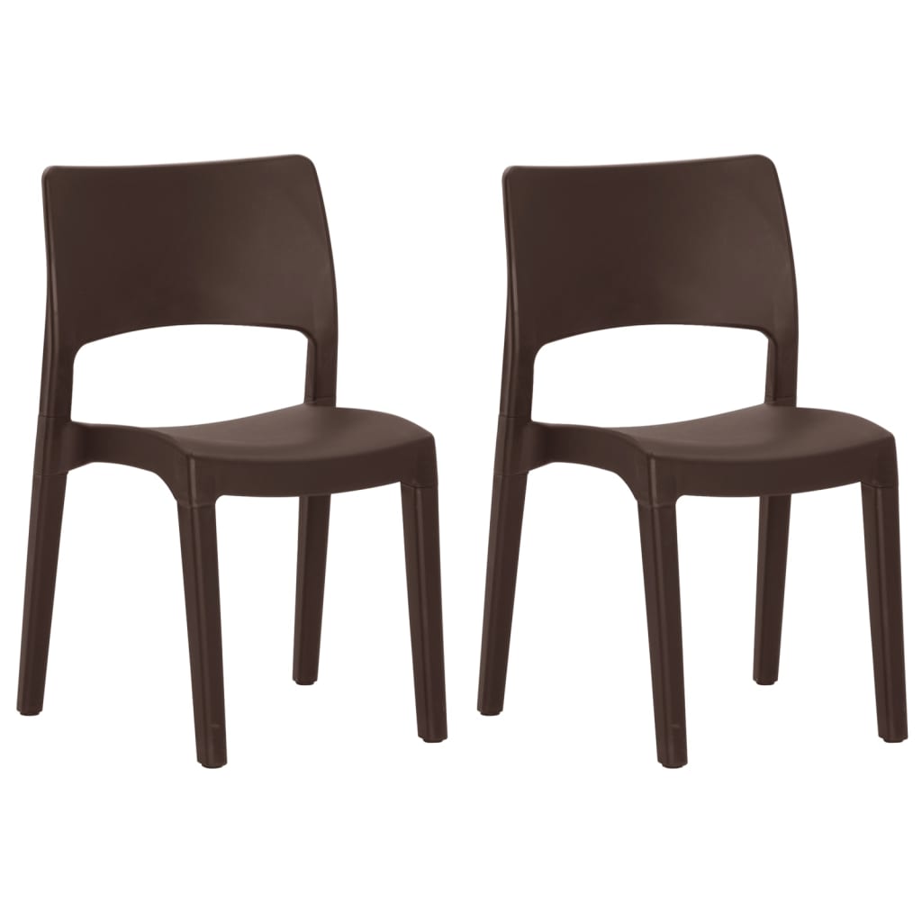 Hagestoler 2 stk mokka polypropylen