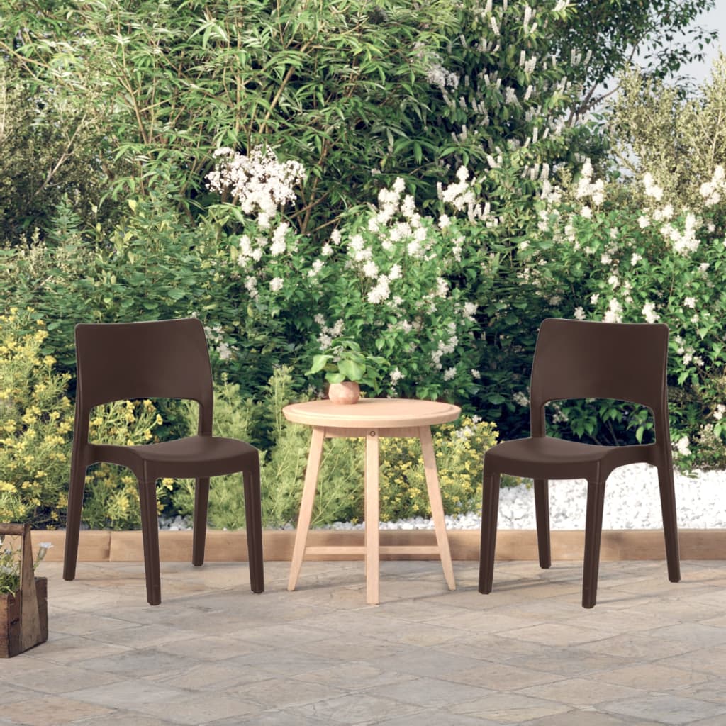 Hagestoler 2 stk mokka polypropylen