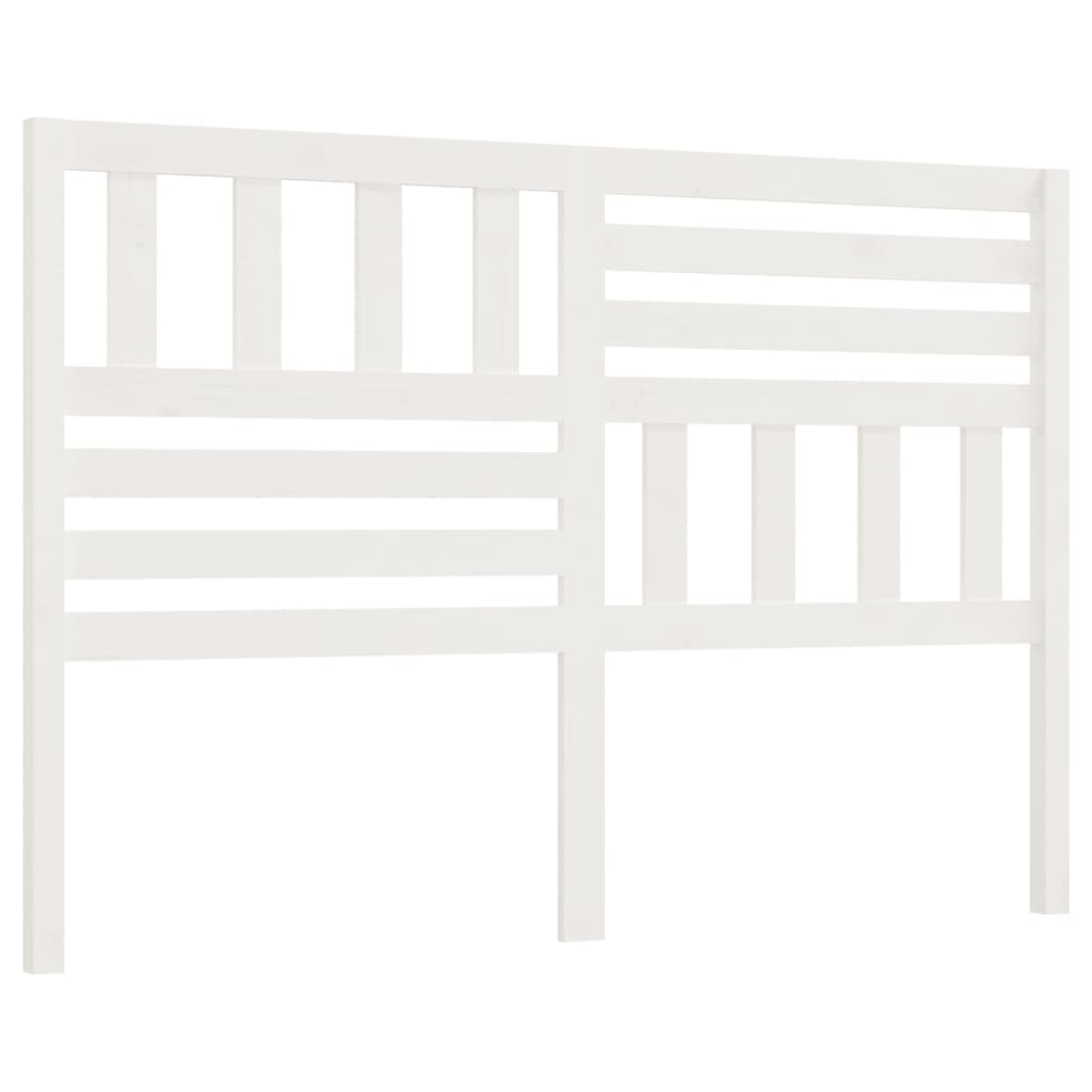 Sengegavl hvit 146x4x100 cm heltre furu