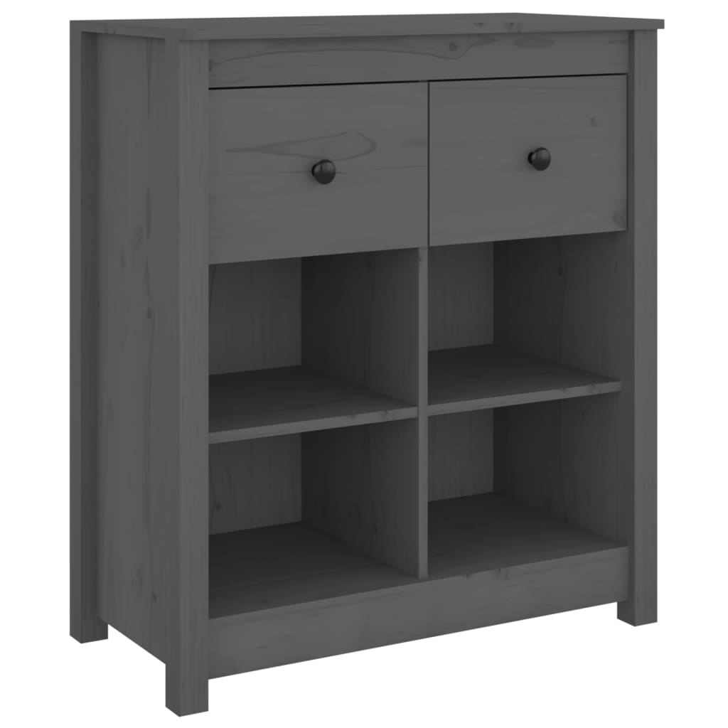 Skjenk grå 70x35x80 cm heltre furu