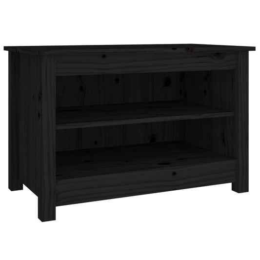 Skobenk svart 70x38x45,5 cm heltre furu