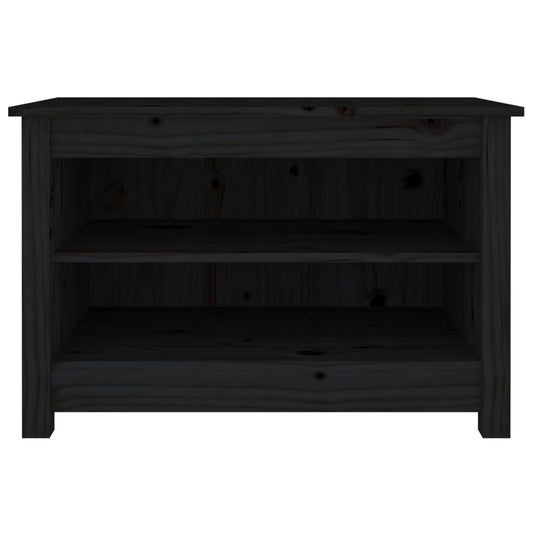 Skobenk svart 70x38x45,5 cm heltre furu