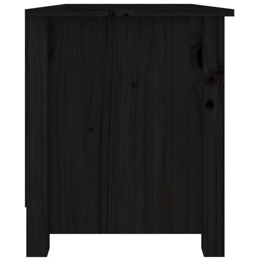 Skobenk svart 70x38x45,5 cm heltre furu