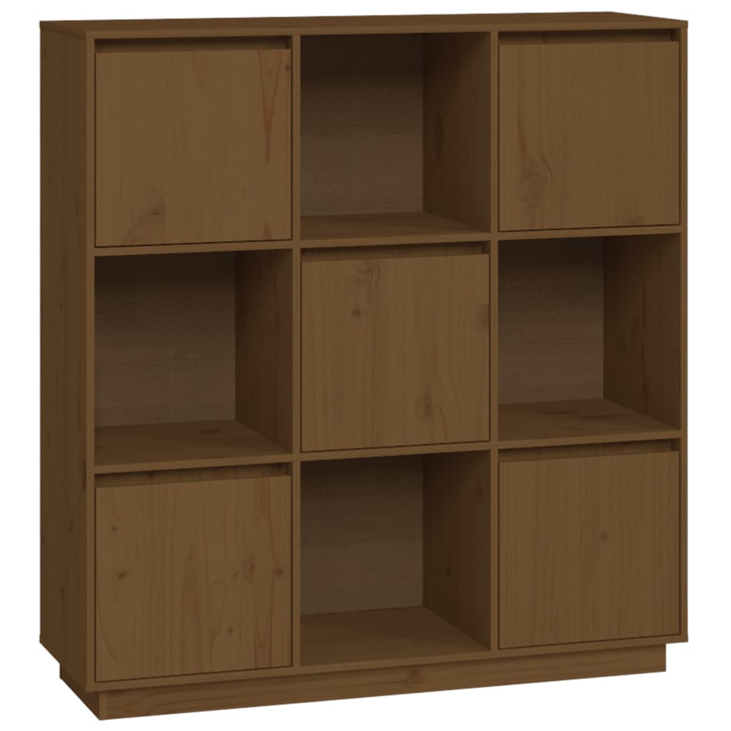 Highboard honningbrun 110,5x35x117 cm heltre furu