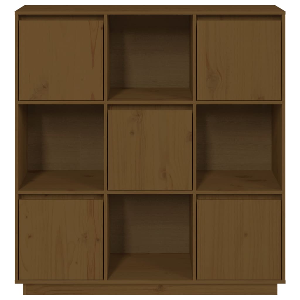Highboard honningbrun 110,5x35x117 cm heltre furu