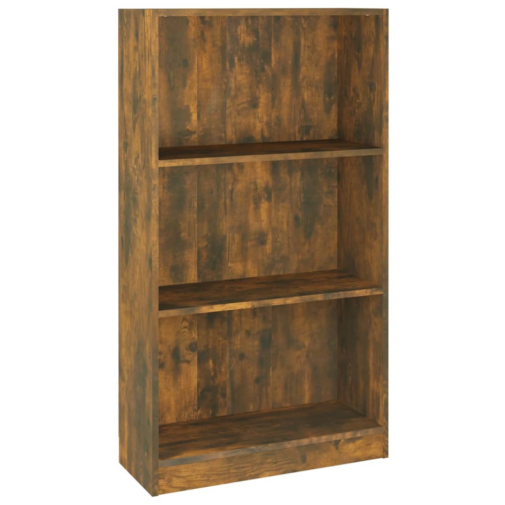 Bokhylle røkt eik 60x24x109 cm konstruert tre