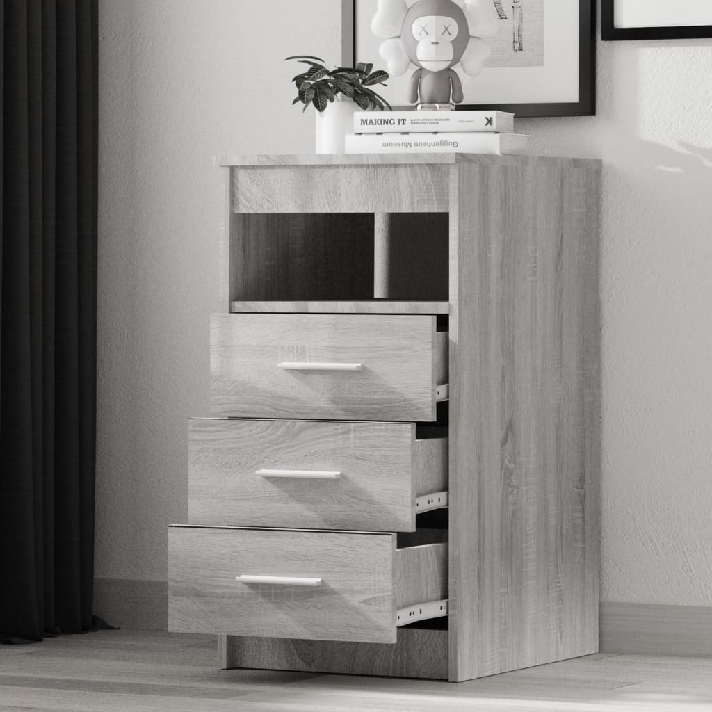 Kommode grå sonoma 40x50x76 cm konstruert tre