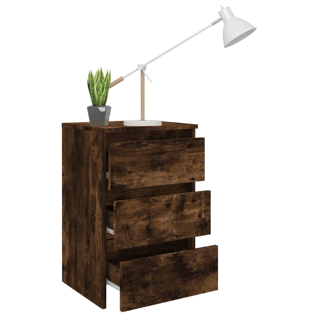 Nattbord røkt eik 40x35x62,5 cm konstruert tre
