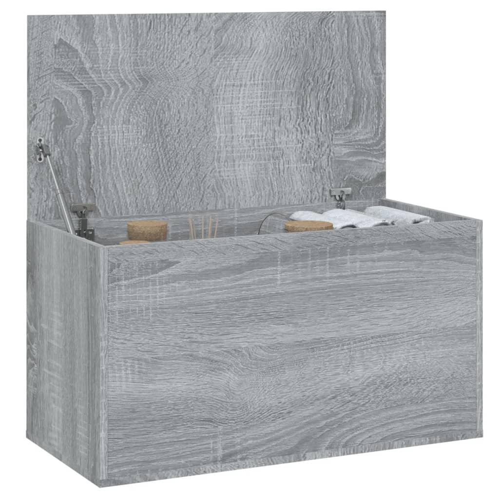 Oppbevaringskiste grå sonoma 84x42x46 cm konstruert tre