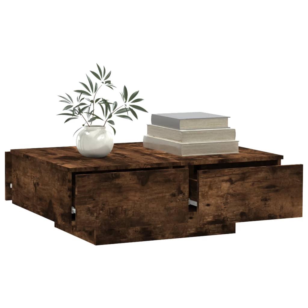 Salongbord røkt eik 90x60x31 cm konstruert tre