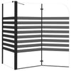 Badekarvegg stripet 120x68x130 cm herdet glass