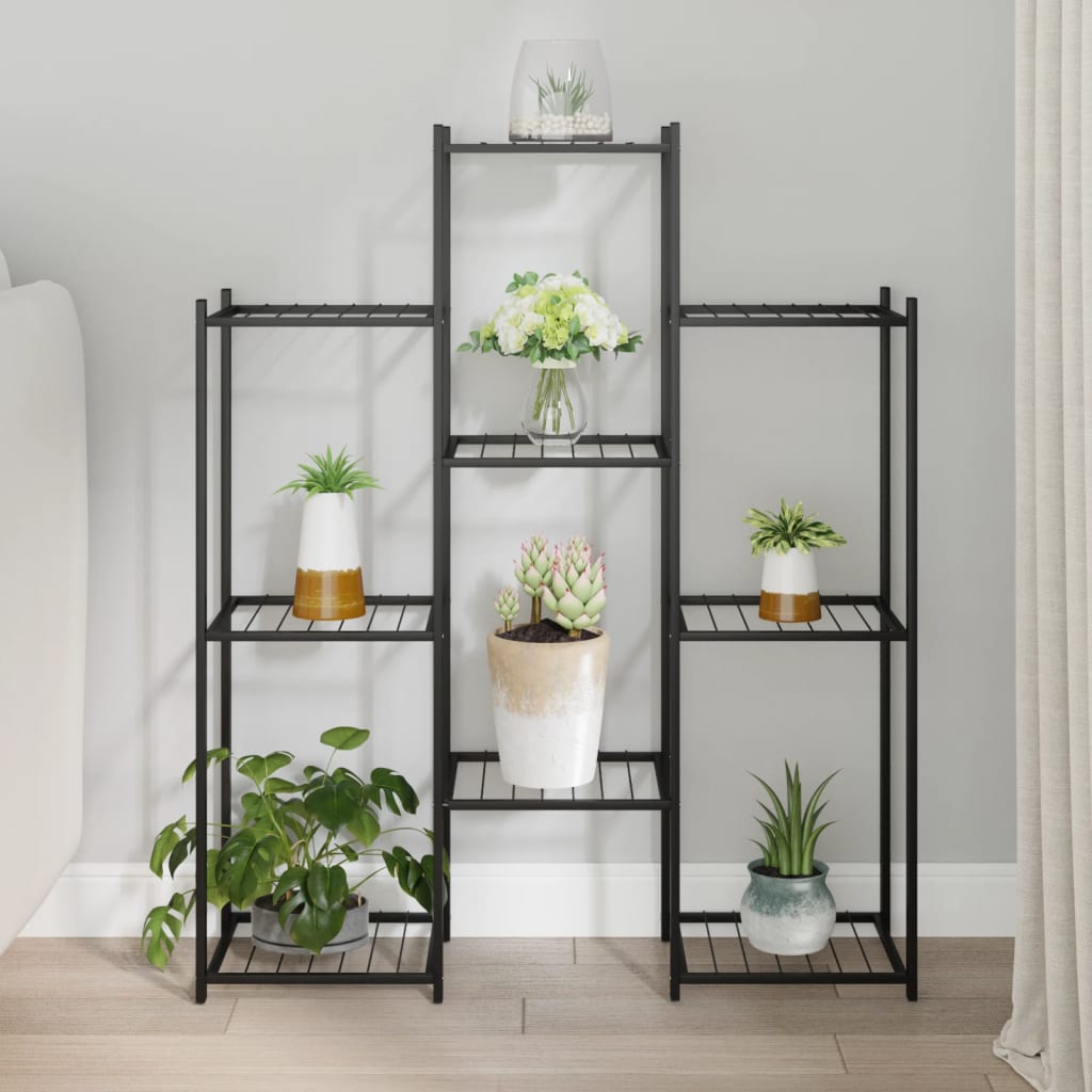 Blomsterstativ 83x25x100 cm svart jern