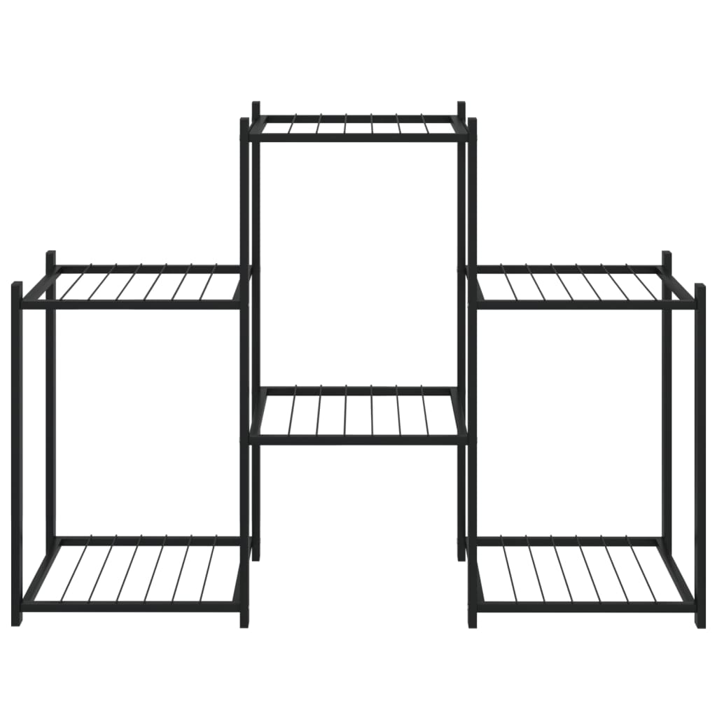 Blomsterstativ 83x25x60 cm svart jern