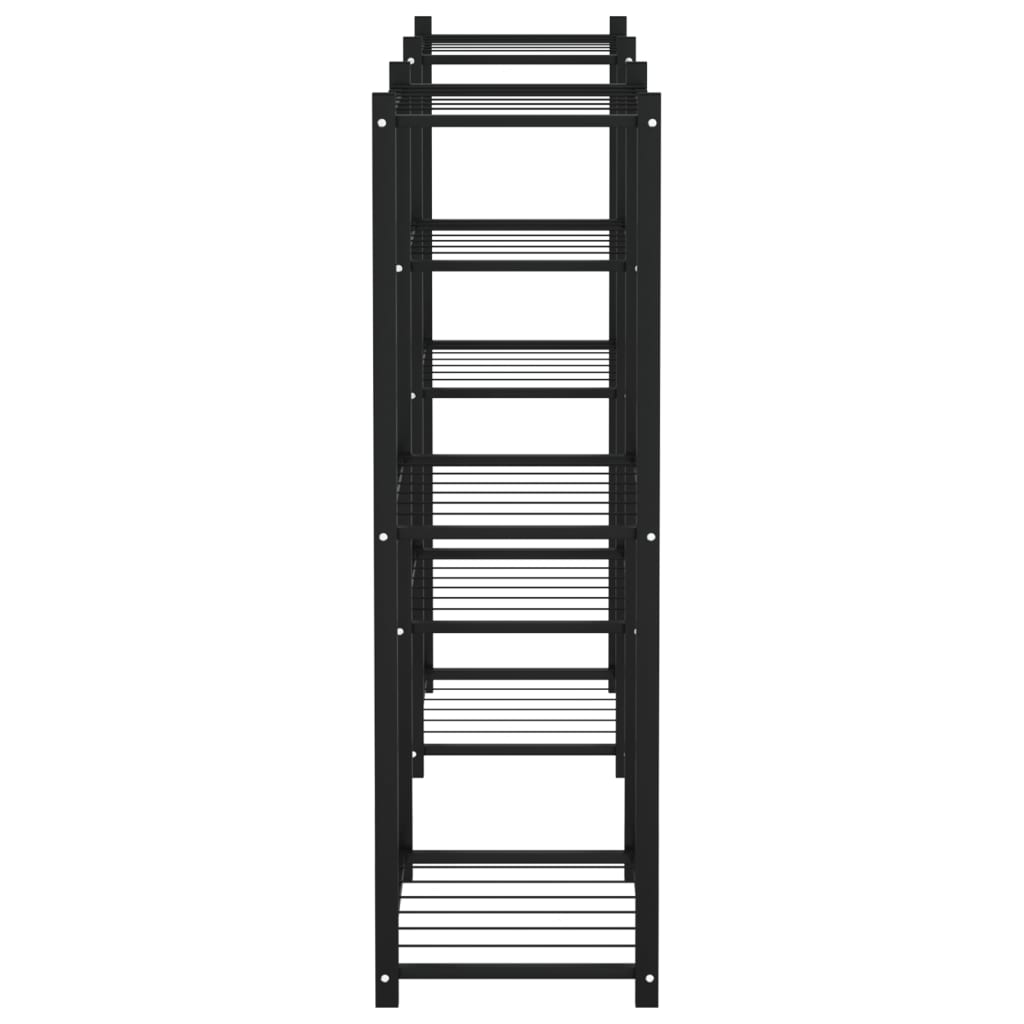Blomsterstativ 83x25x80 cm svart jern