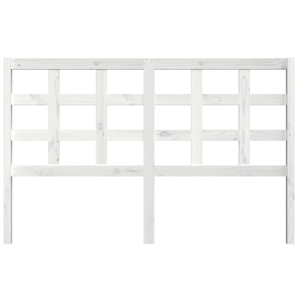 Sengegavl hvit 156x4x100 cm heltre furu