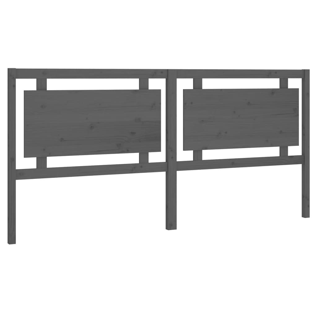Sengegavl grå 205,5x4x100 cm heltre furu