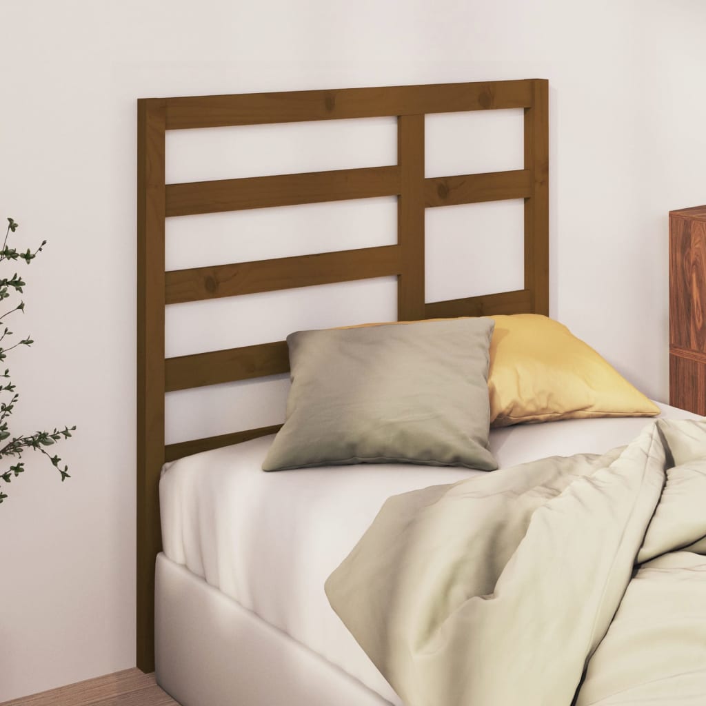 Sengegavl honningbrun 106x4x104 cm heltre furu