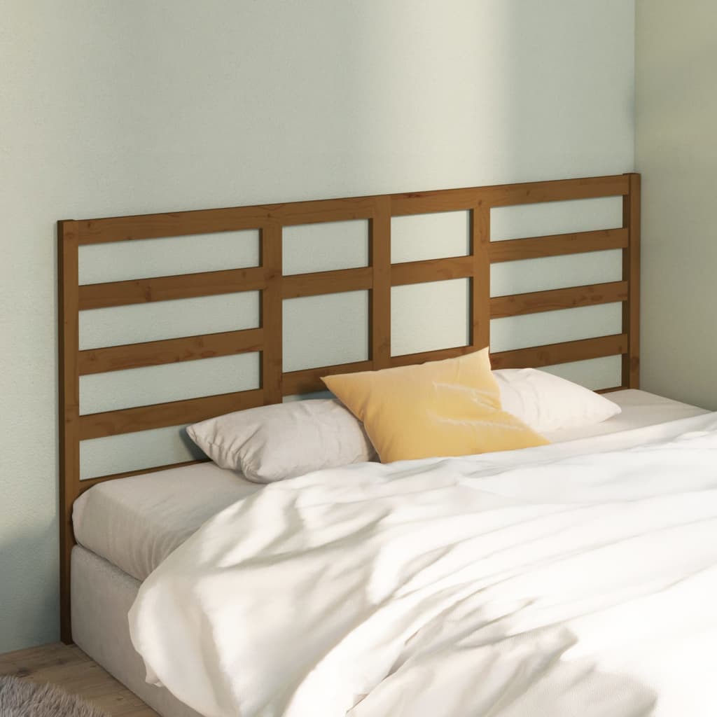 Sengegavl honningbrun 206x4x104 cm heltre furu