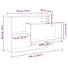 Vegghylle brun eik 104x20x58,5 cm konstruert tre