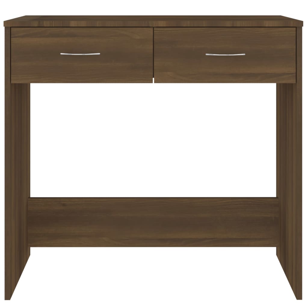 Skrivebord brun eik 80x40x75 cm konstruert tre