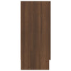 Vitrineskap brun eik 120x30,5x70 cm konstruert tre