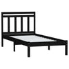 Sengeramme svart heltre furu 100x200 cm