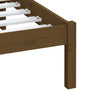 Sengeramme honningbrun heltre furu 200x200 cm