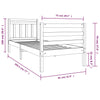 Sengeramme 75x190 cm Small Single heltre