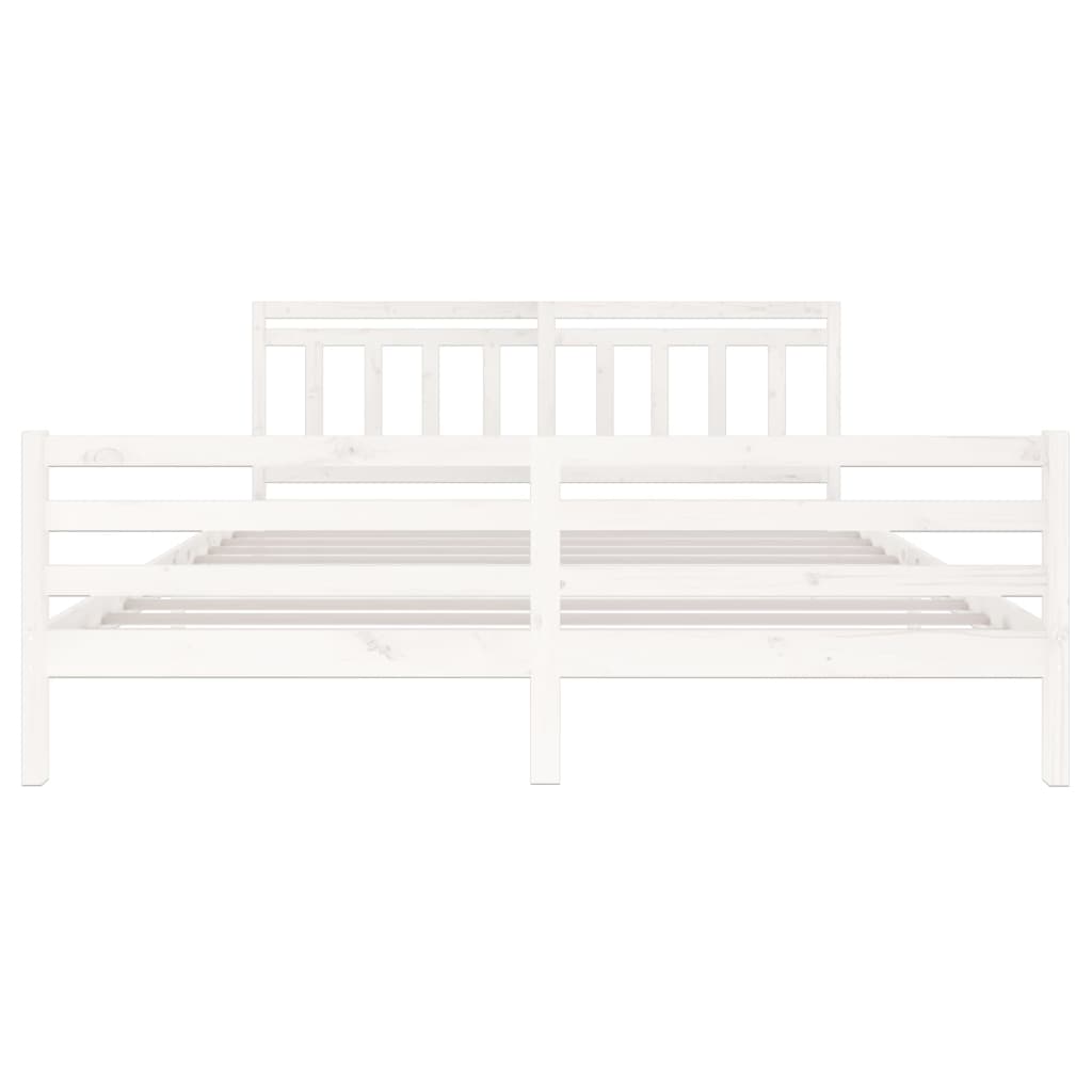 Sengeramme hvit heltre 200x200 cm