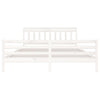 Sengeramme hvit heltre 200x200 cm