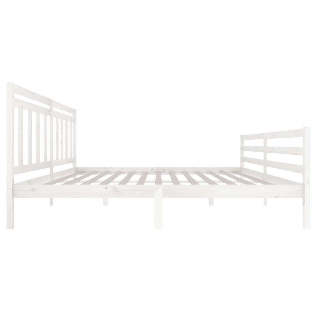 Sengeramme hvit heltre 200x200 cm