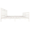 Sengeramme hvit heltre 200x200 cm