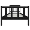 Sengeramme svart heltre 100x200 cm