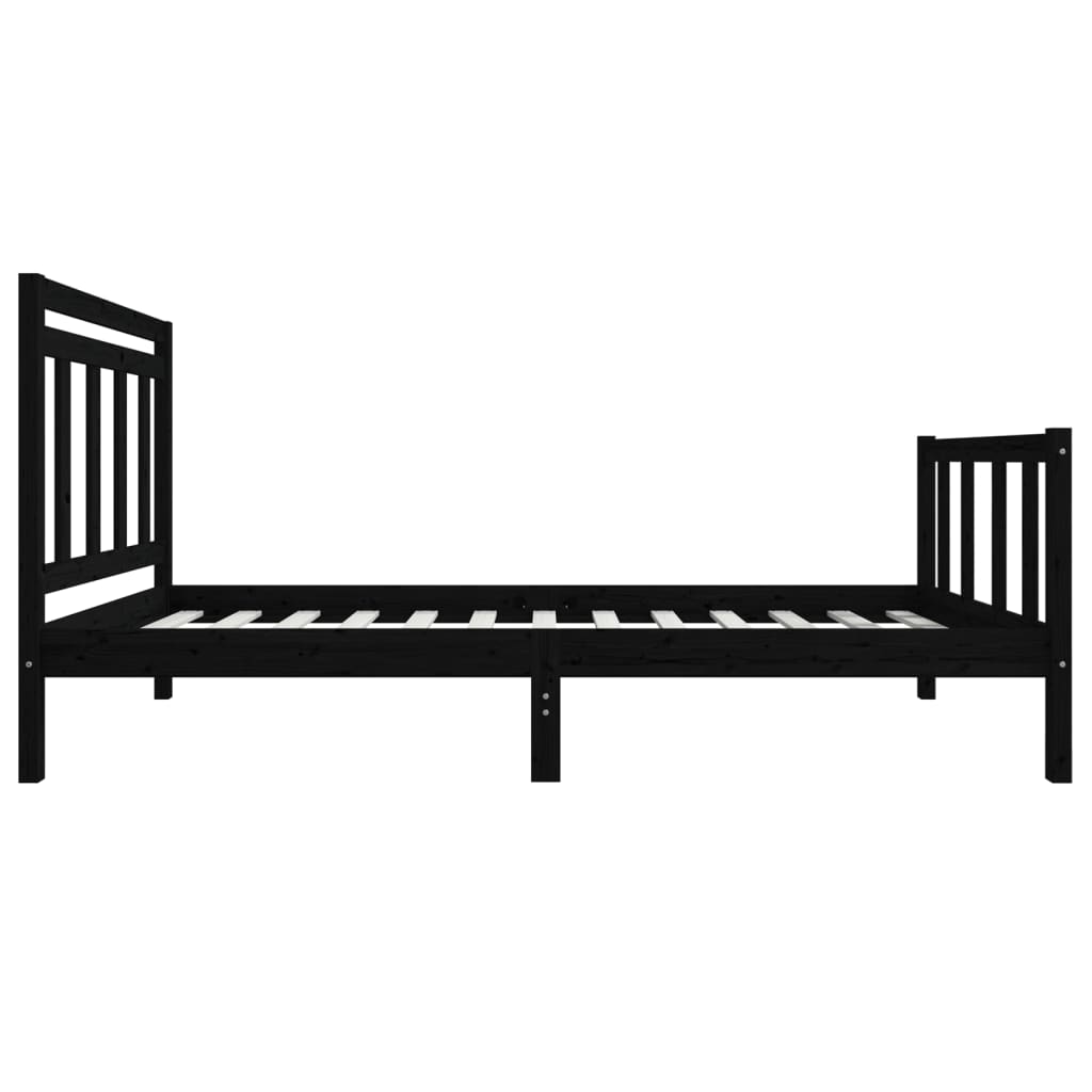 Sengeramme svart heltre 100x200 cm
