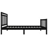 Sengeramme svart heltre 100x200 cm