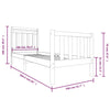 Sengeramme svart heltre 100x200 cm