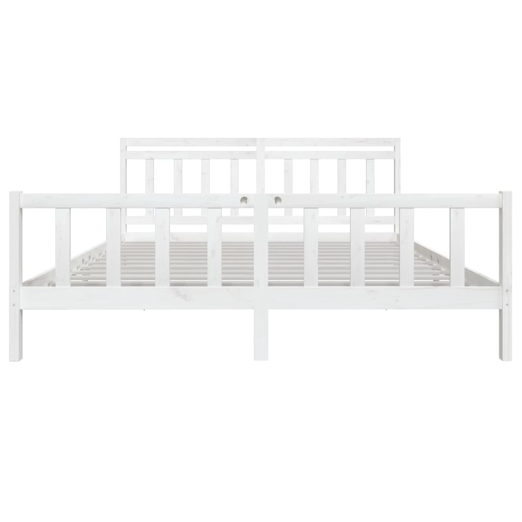 Sengeramme hvit heltre 200x200 cm