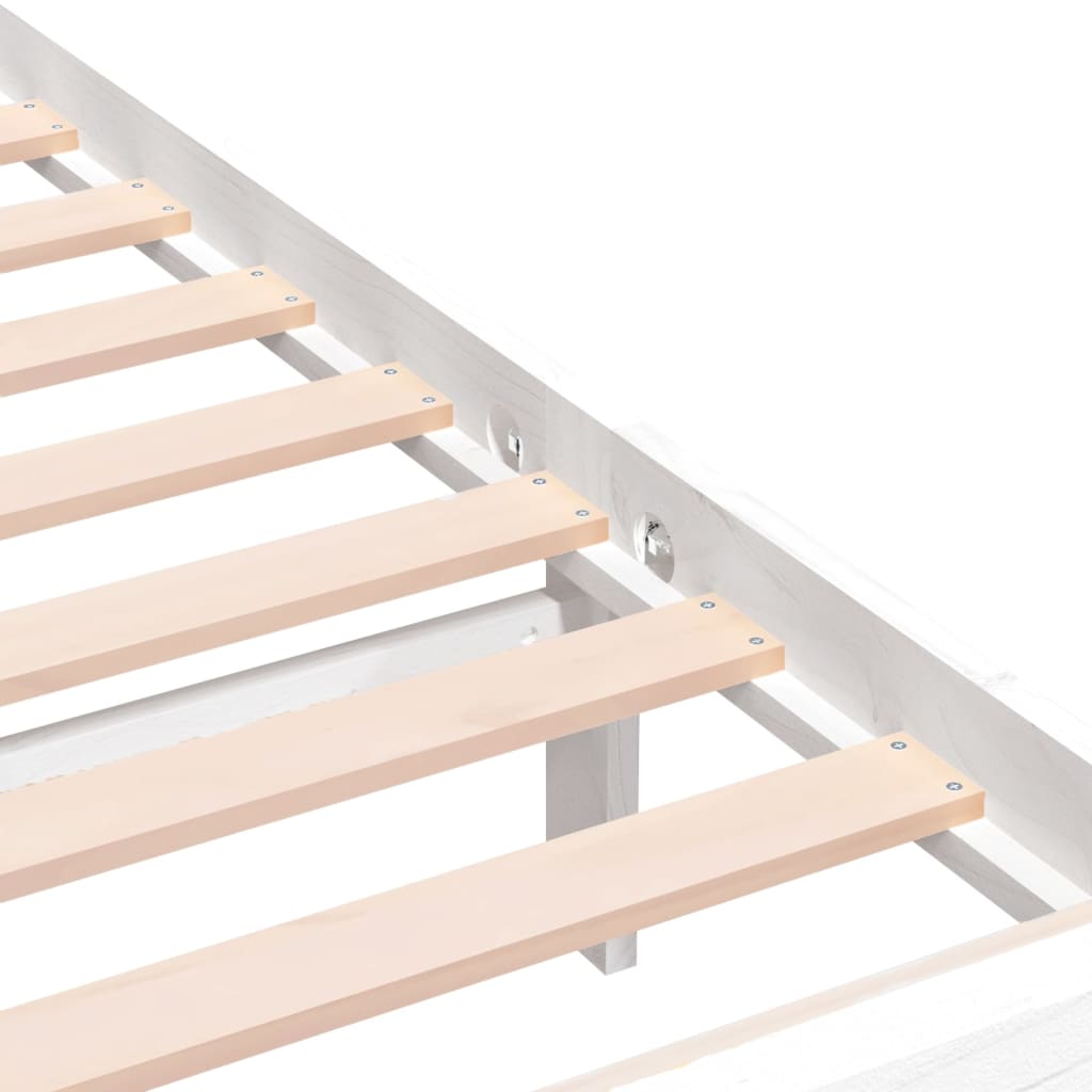 Sengeramme hvit heltre 200x200 cm