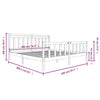 Sengeramme hvit heltre 200x200 cm