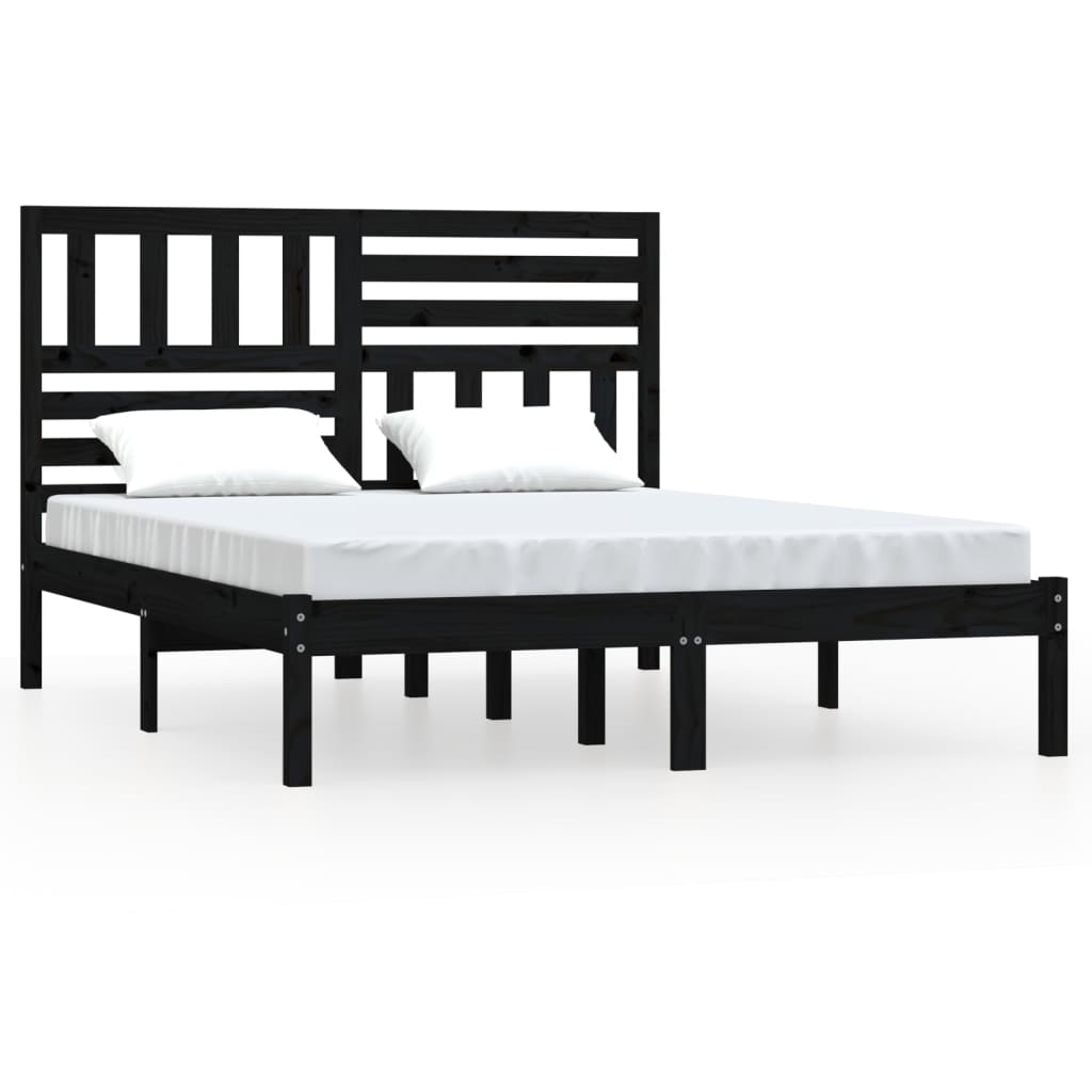 Seniorseng svart 150x200 cm heltre furu