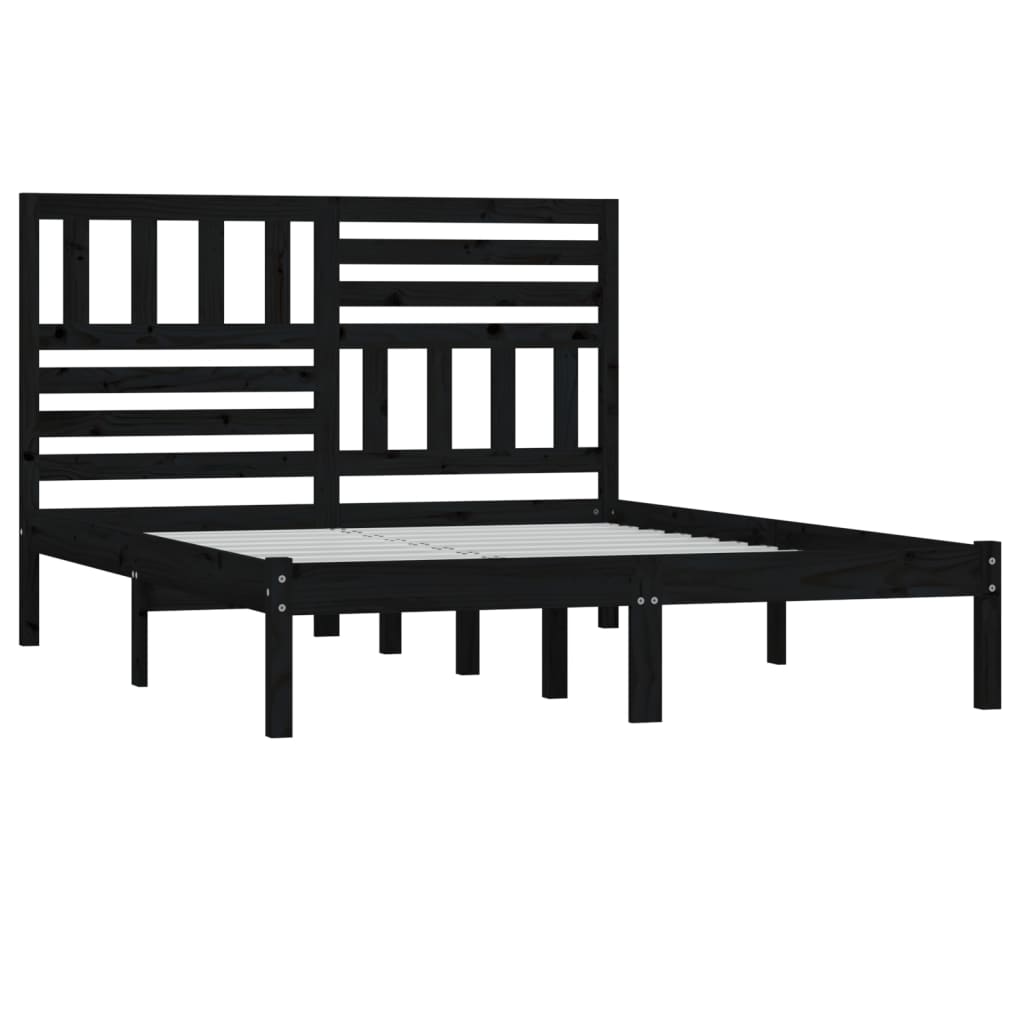 Seniorseng svart 150x200 cm heltre furu